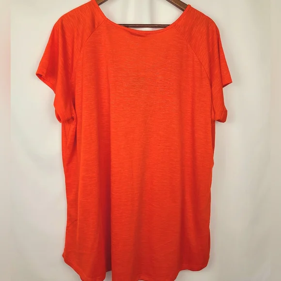 NWT - Avenue Bright Orange V-Neck Top – Plus Size 22/24 - Picture 5 of 12